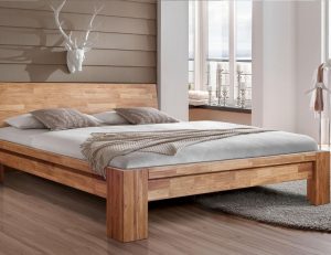 Wooden bed image